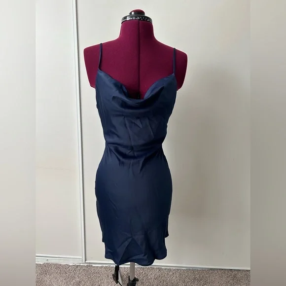 Urban Outfitters | Dresses | Urban Outfitters Cowl Neck Mini Navy Blue Satin Dress | Poshmark Urban Outfitters | Dresses | Urban Outfitters Cowl Neck Mini Navy Blue Satin Dress | Poshmark